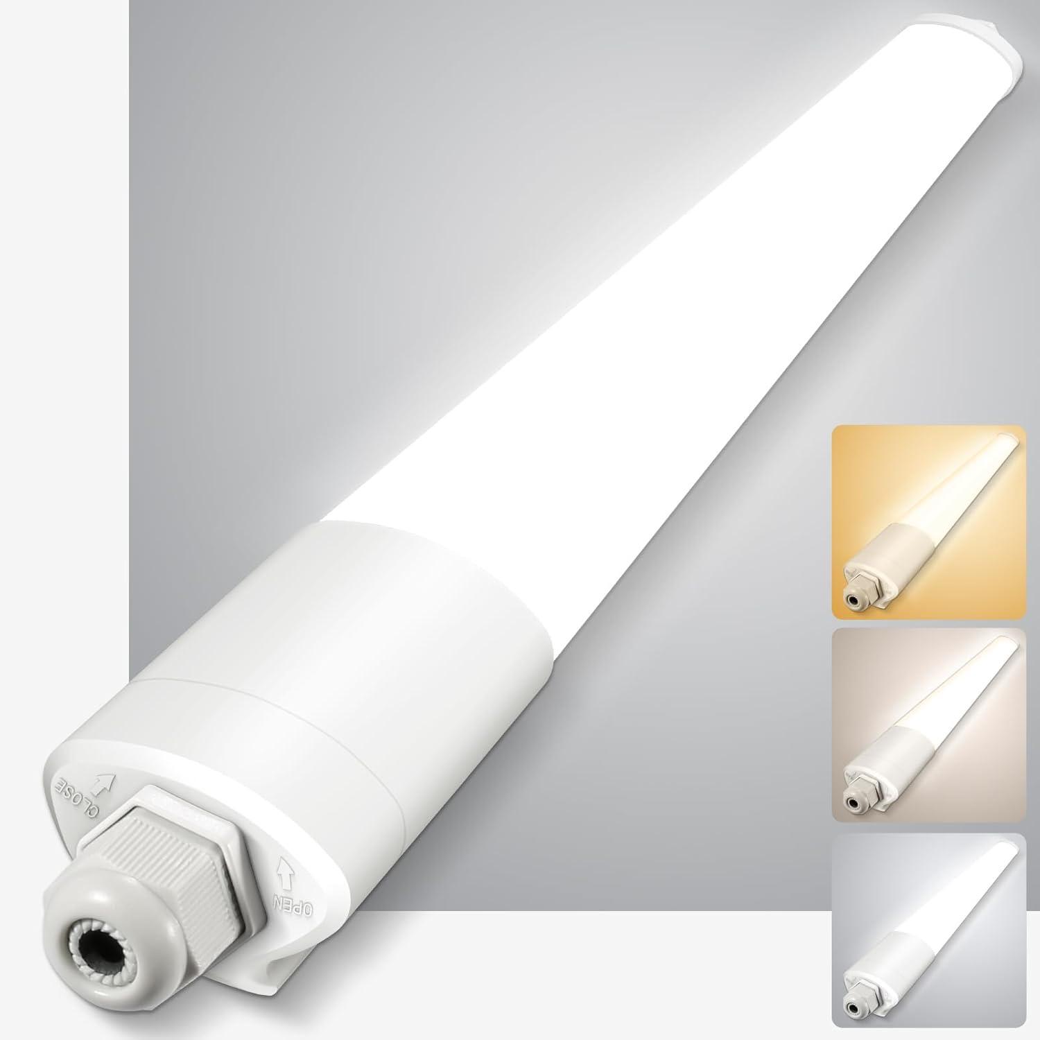 SNADER LED Feuchtraumleuchte 150 cm, 3 Farbstufen, IP65