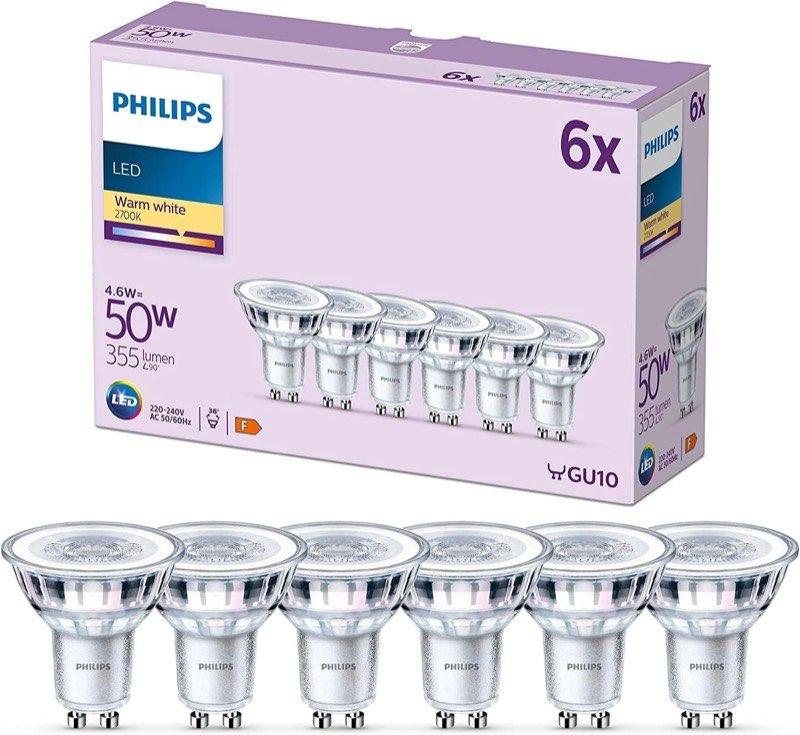 Philips LED Classic GU10, 6er-Pack
