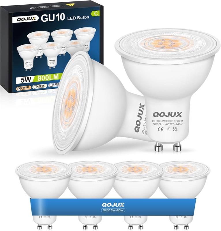 QOJUX GU10 LED warmweiß, 6 Stück