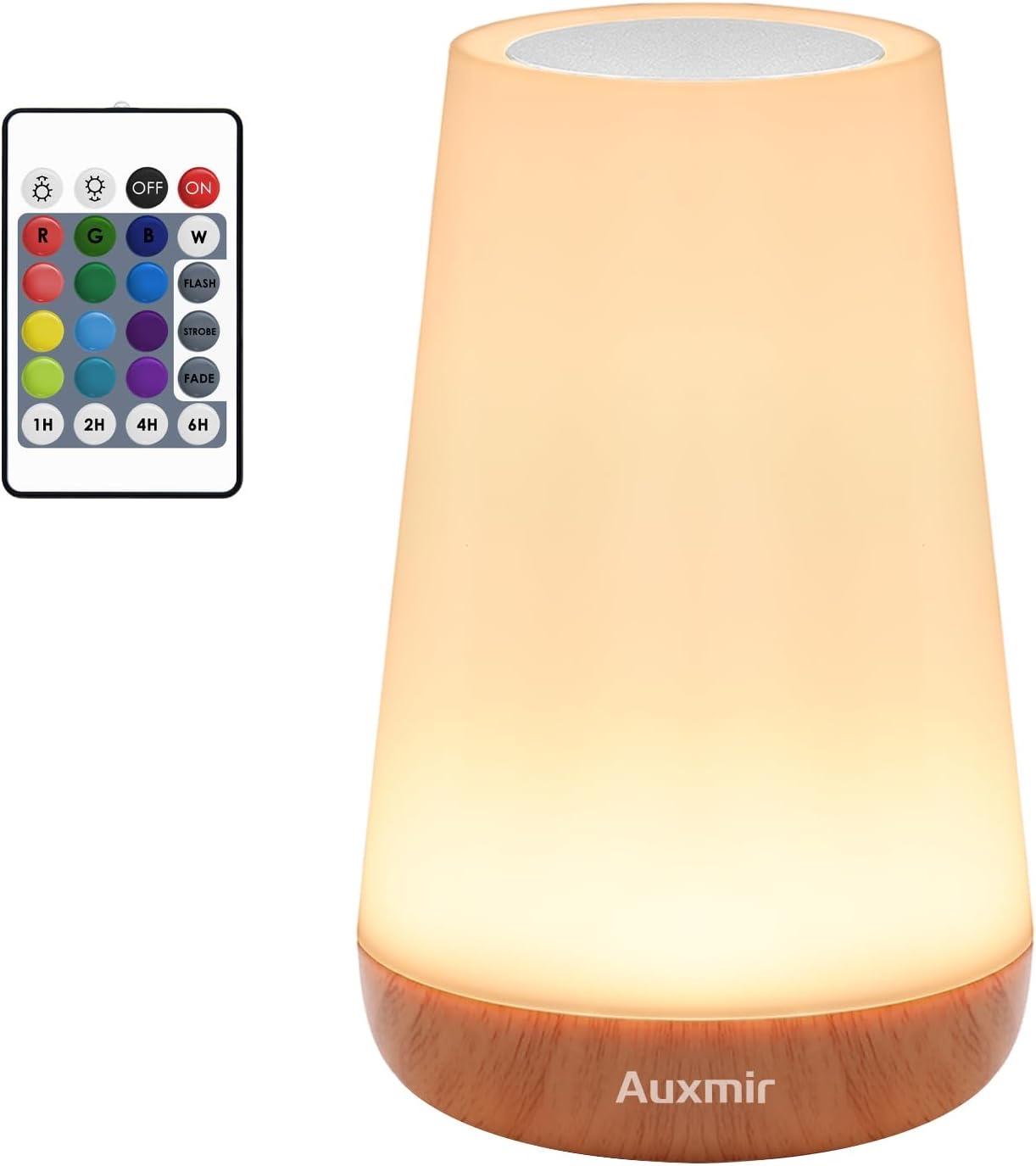 Auxmir Nachttischlampe mit Touch und Fernbedienung