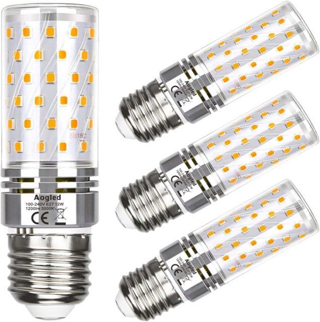 Aogled E27 Maiskolben, 12 W, 1200 lm, 3000 K, 4er
