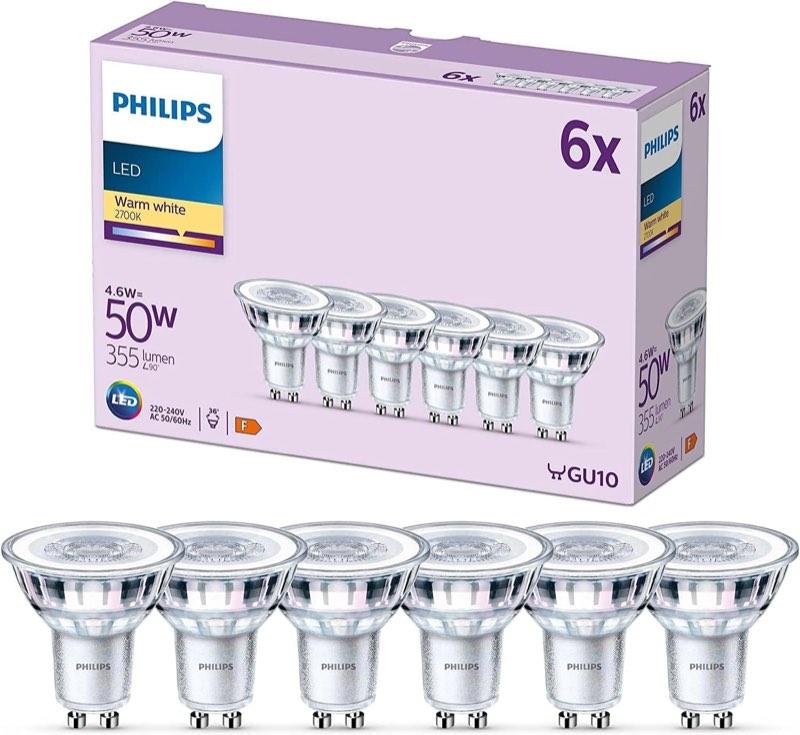 Philips GU10 Classic, 355 lm, 2700 K, 36°, 6er