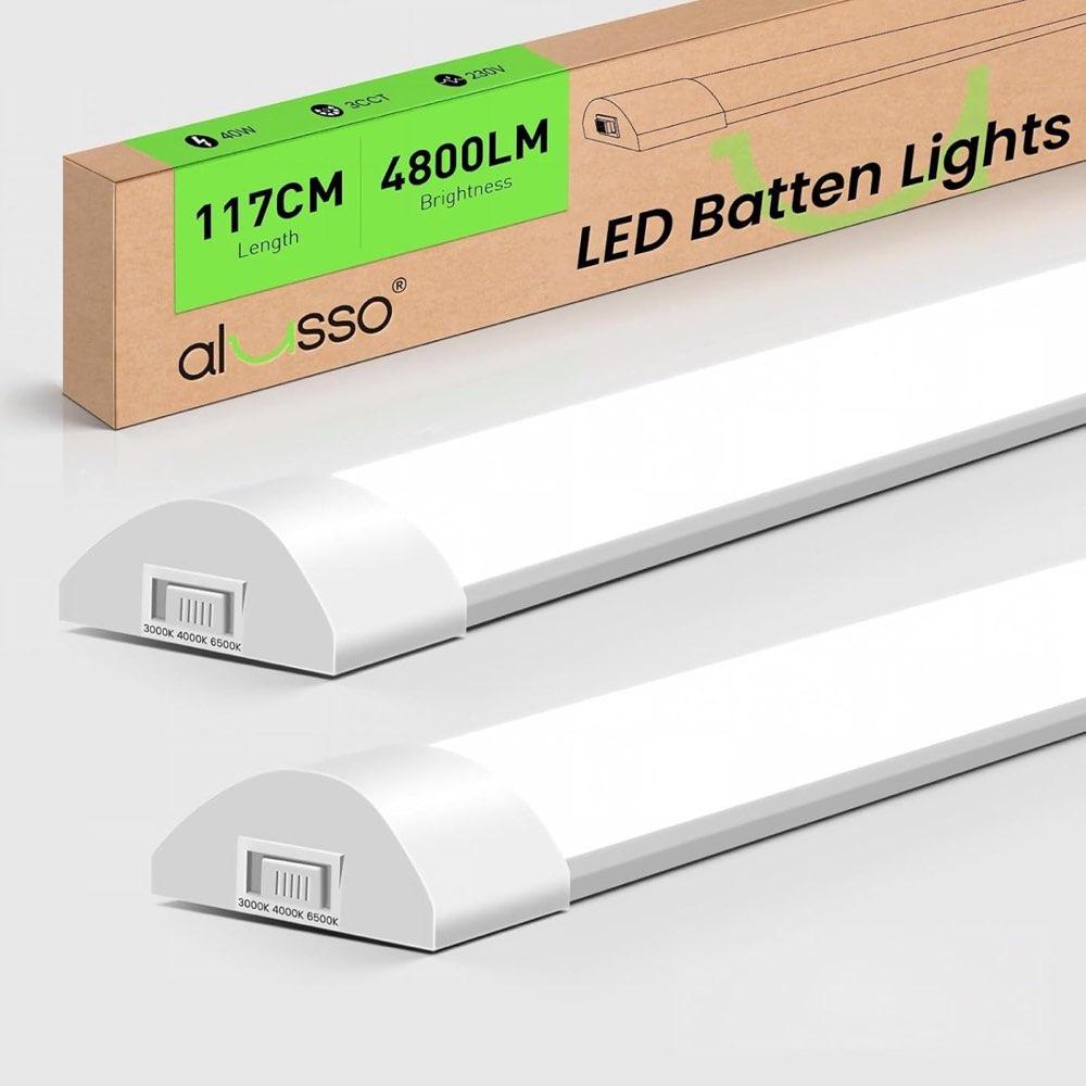 ALUSSO LED-Leiste 117 cm, 2er-Set, IP20