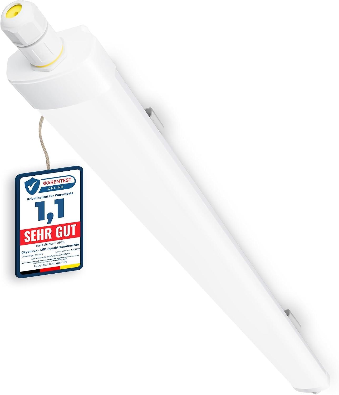 GeyouLux LED-Feuchtraumleuchte 120 cm, 40 W, 5040 lm, 5000 K als Testsieger