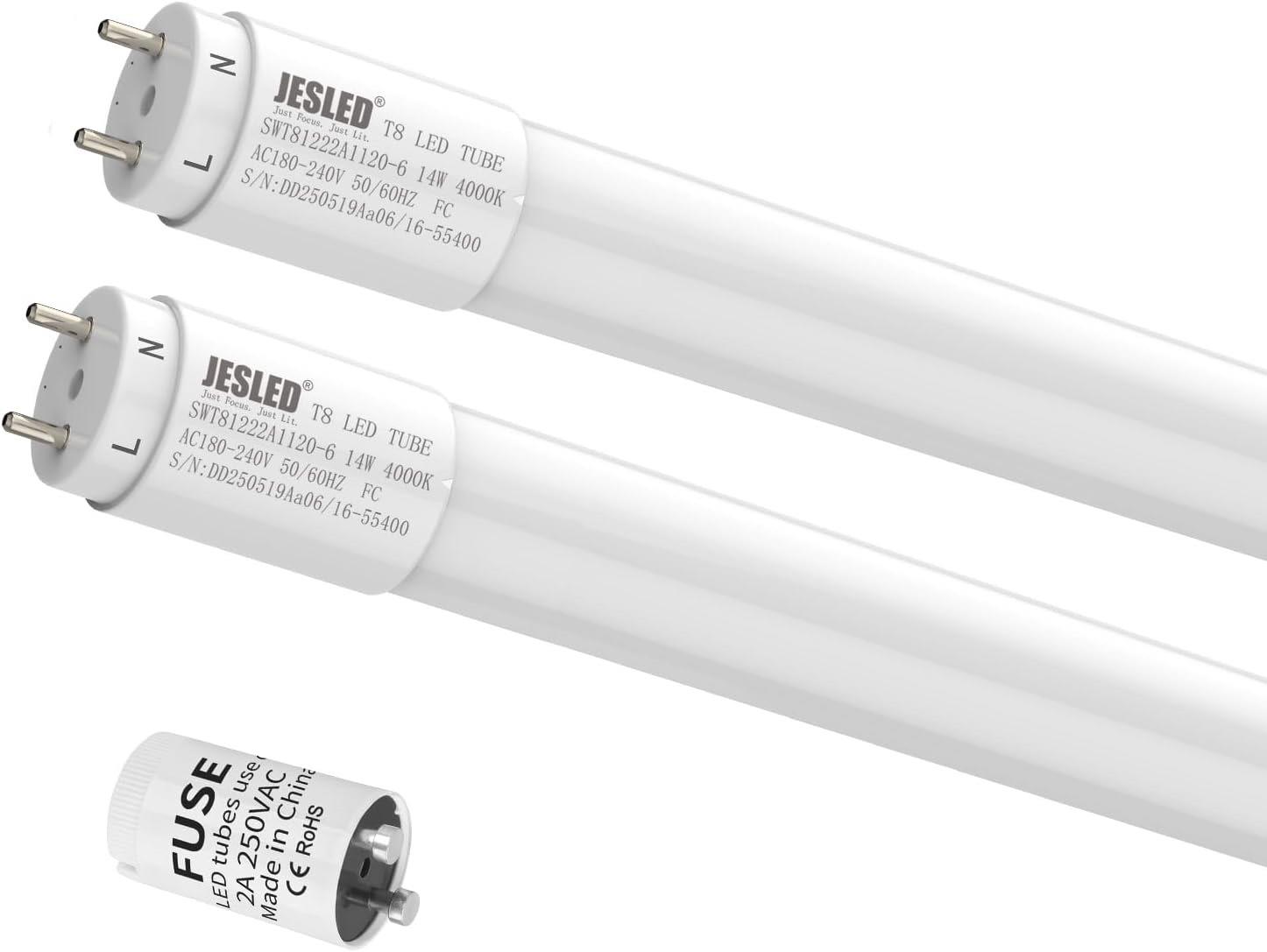 JESLED LED Röhre 120 cm 4000 K, 14 W, 2310 lm, 2er-Pack