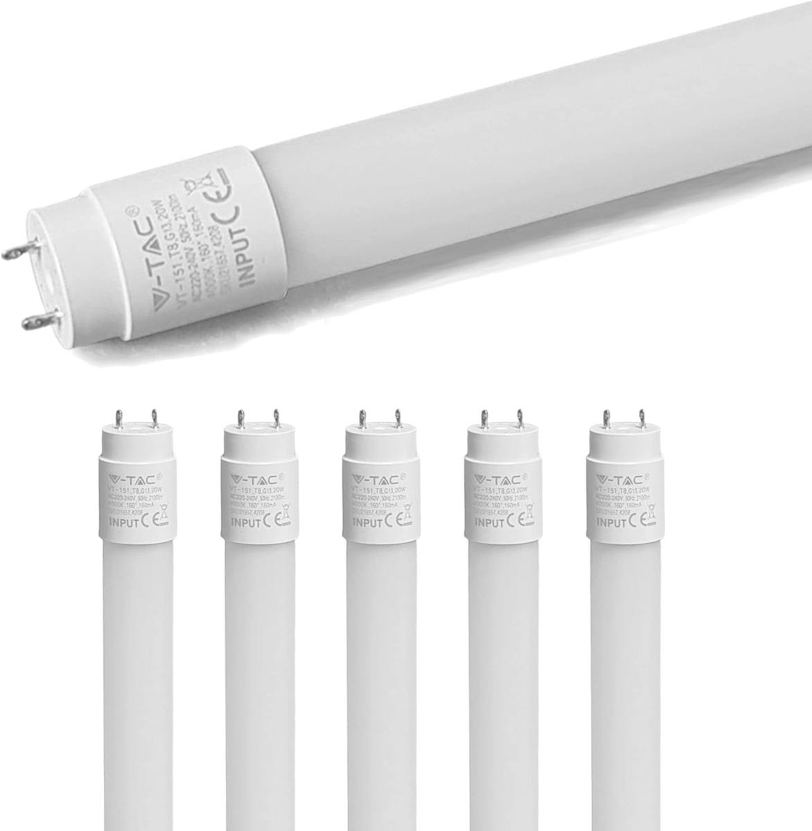 ZONE LED 5× 12 W 6500 K, T8 G13, nur KVG/VVG