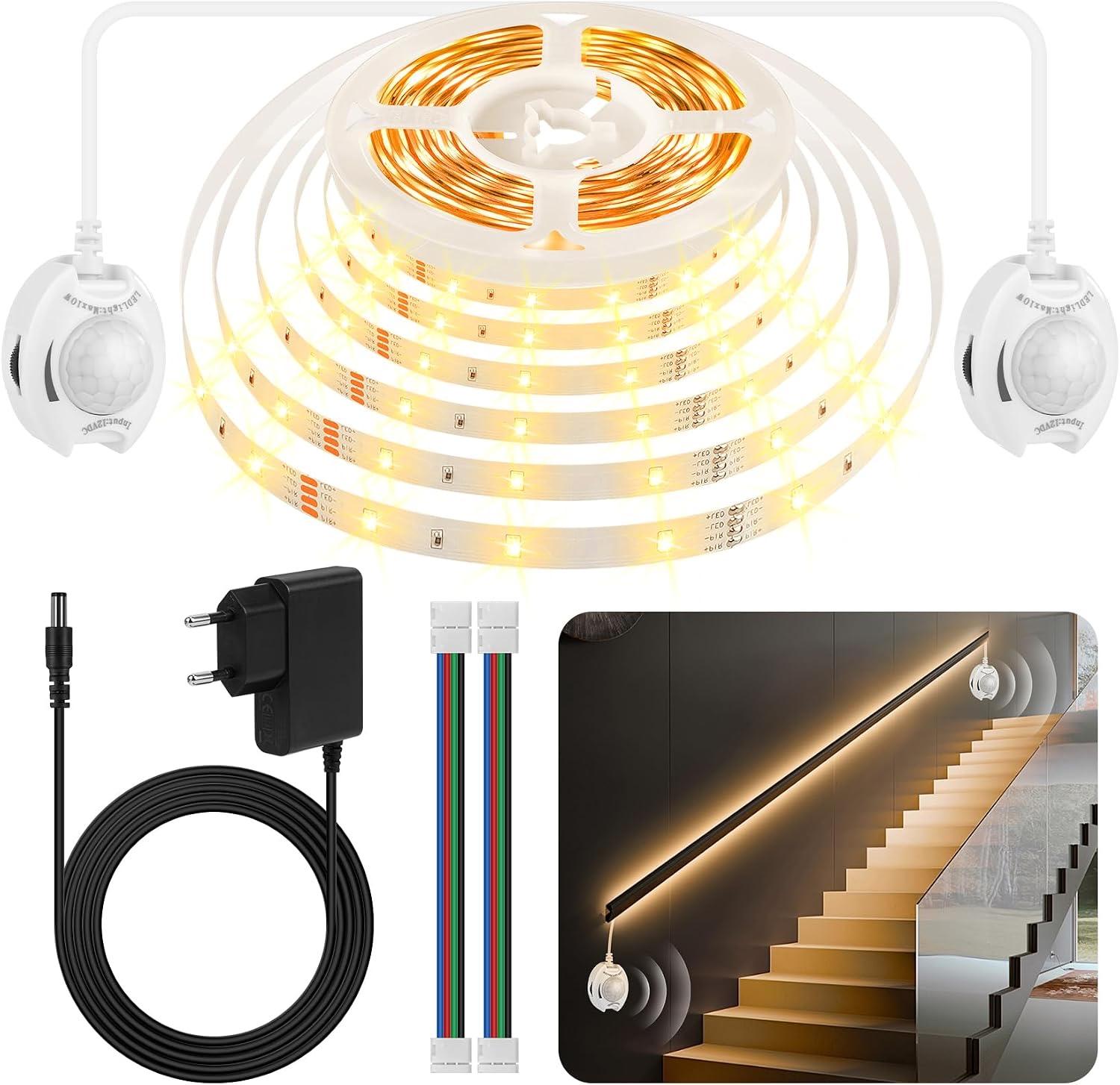Taormey 6 m, USB 5 V, Dual-PIR, 3000 K, dimmbar