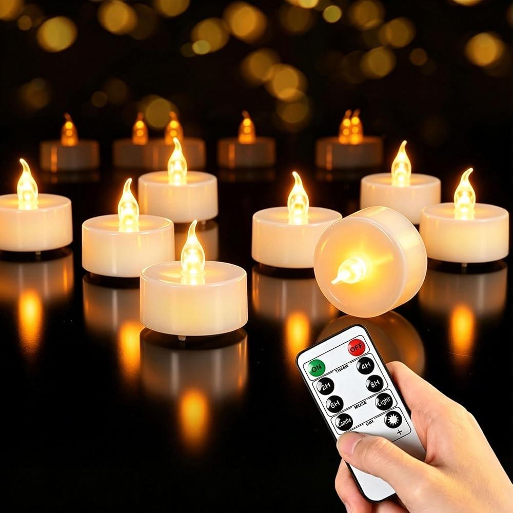 cimetech cimetech 12 LED-Teelichter mit Timer und Fernbedienung - Produktbild