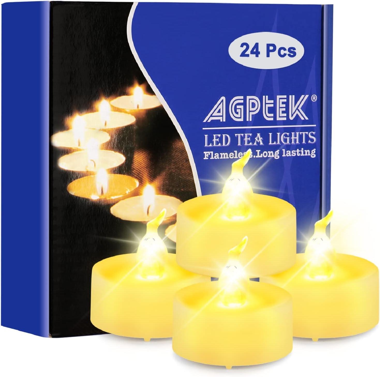 AGPTEK 24 LED-Teelichter mit Timer