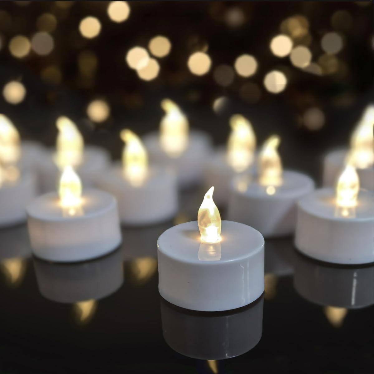12 LED-Teelichter mit Timer 6/18