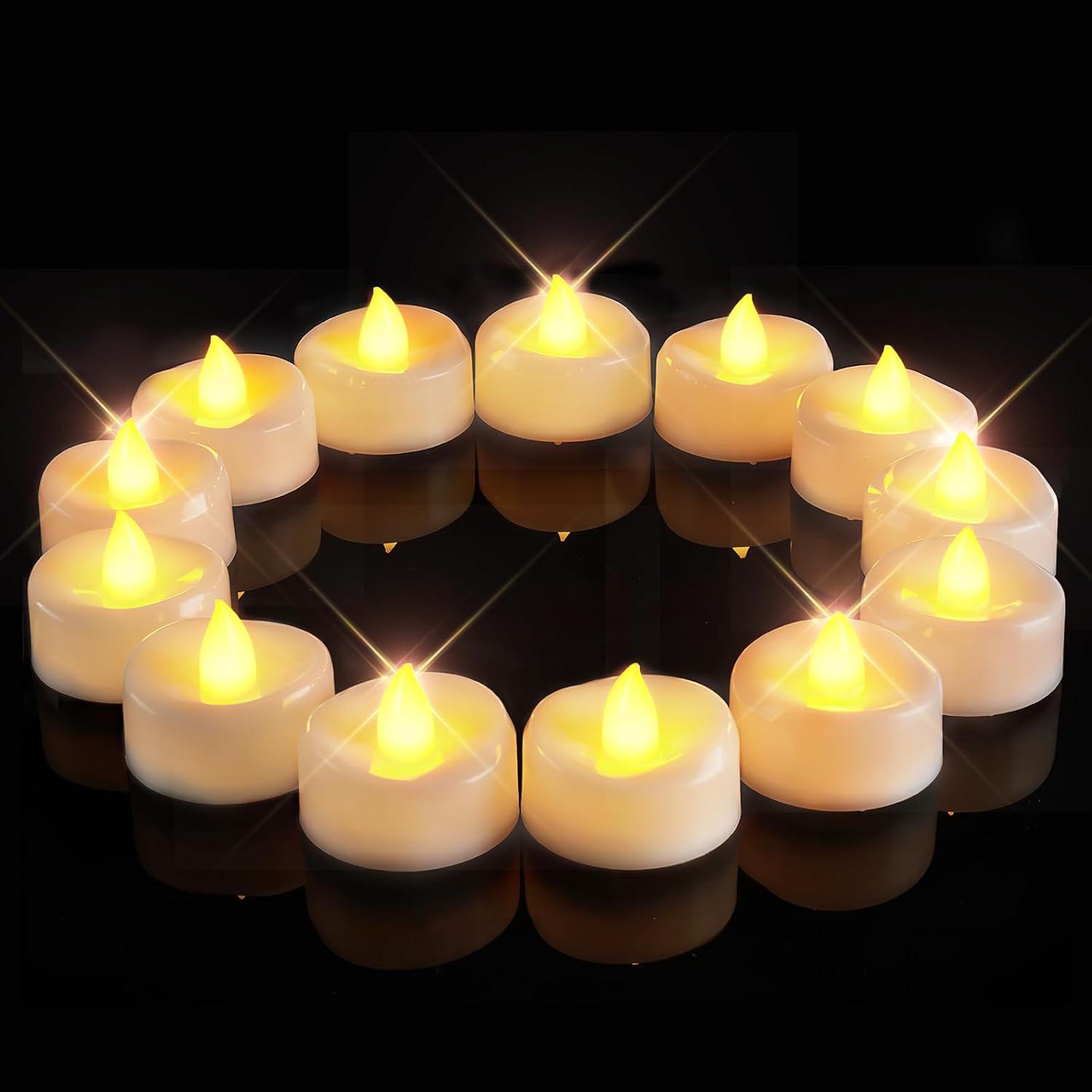 AMAGIC 12 LED-Kerzen/Teelichter mit Timer