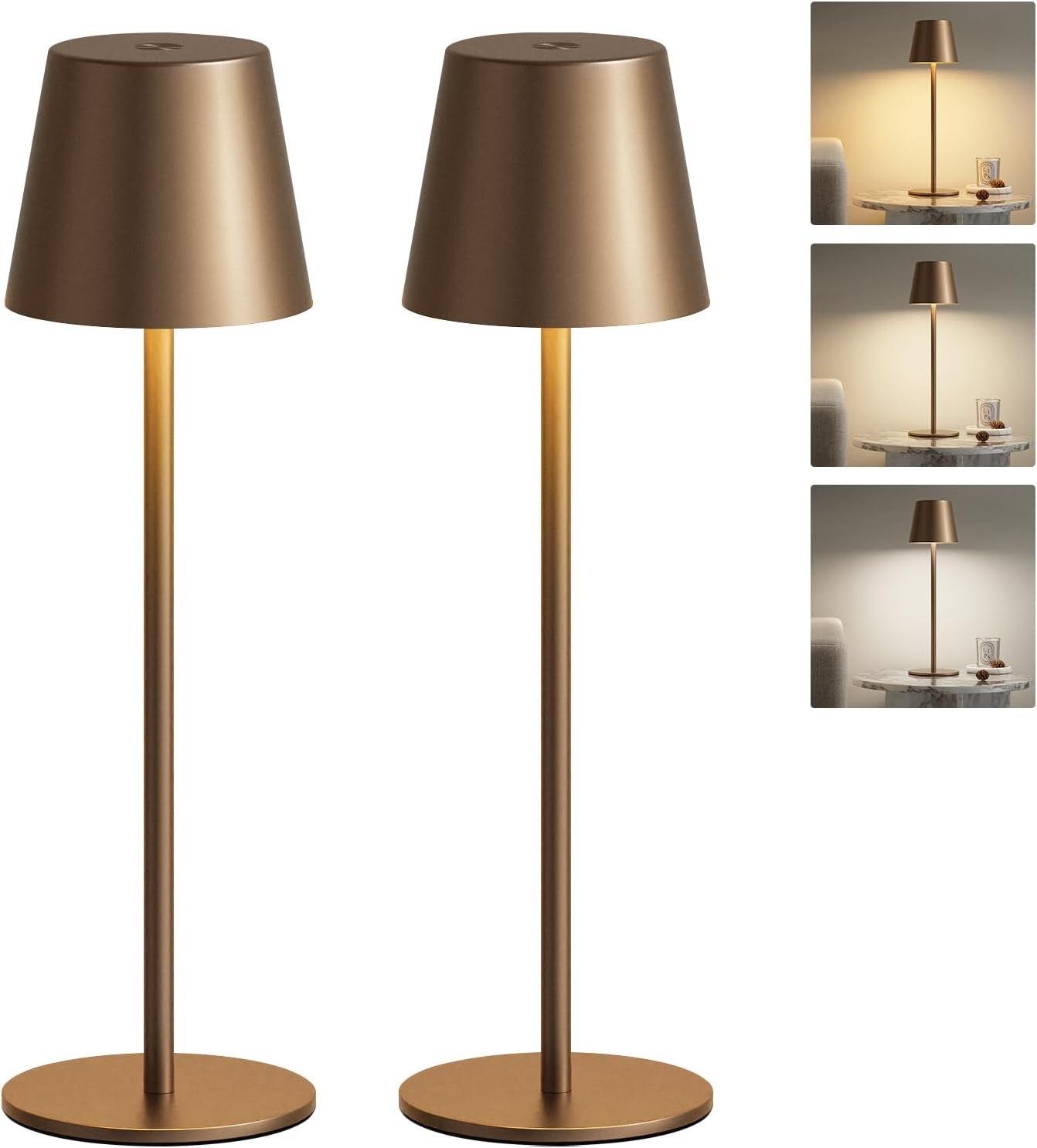2× Tischlampe Kabellos Akku Outdoor Indoor PreeOtti