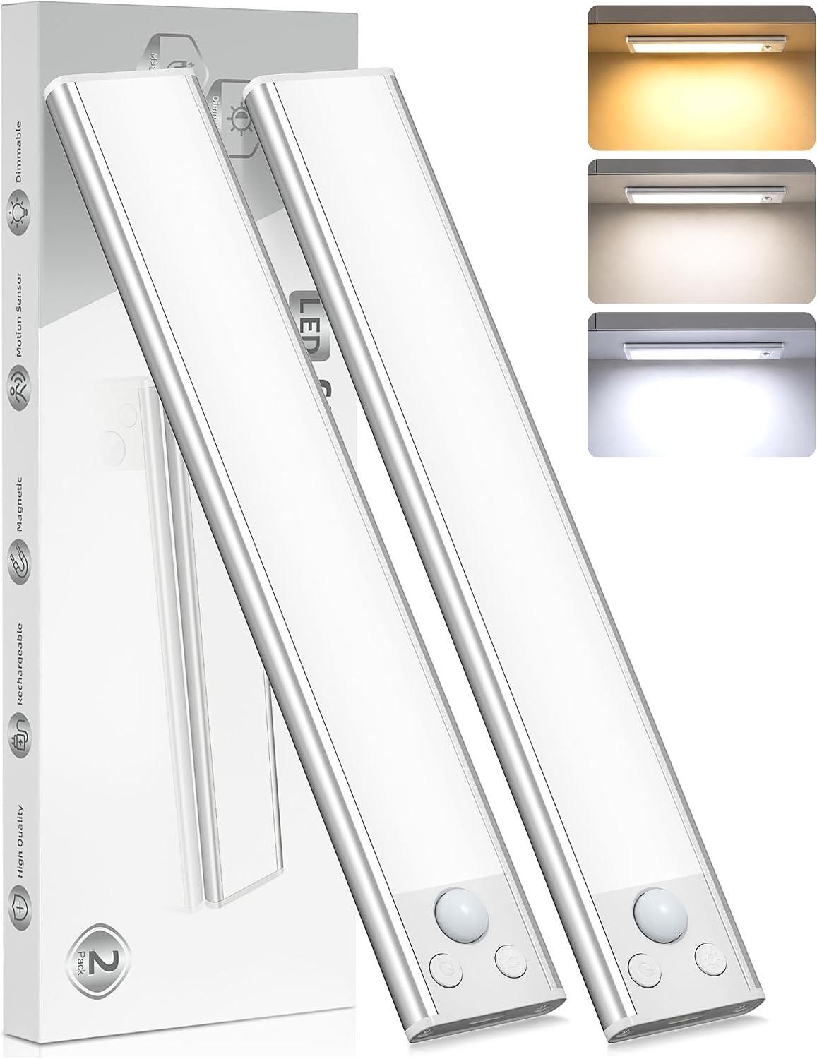 JEKEMORYE JEKEMORYE LED-Leiste Aluminium, 20 cm, 2er-Set, Sensor