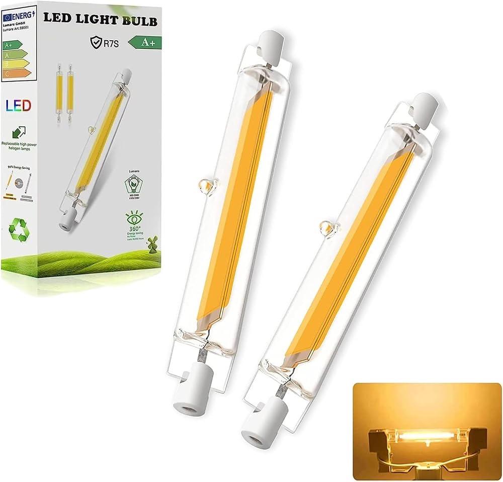 MUOOAY R7s LED 118 mm, 20 W, 3000 lm, 3000 K, 2er, dimmbar