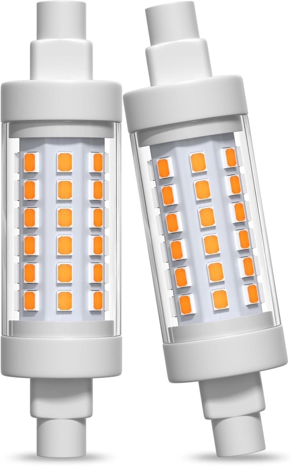 Lamptobe R7s LED 78 mm 10 W dimmbar Warmweiß Slim Ø20 mm, 2 Stück
