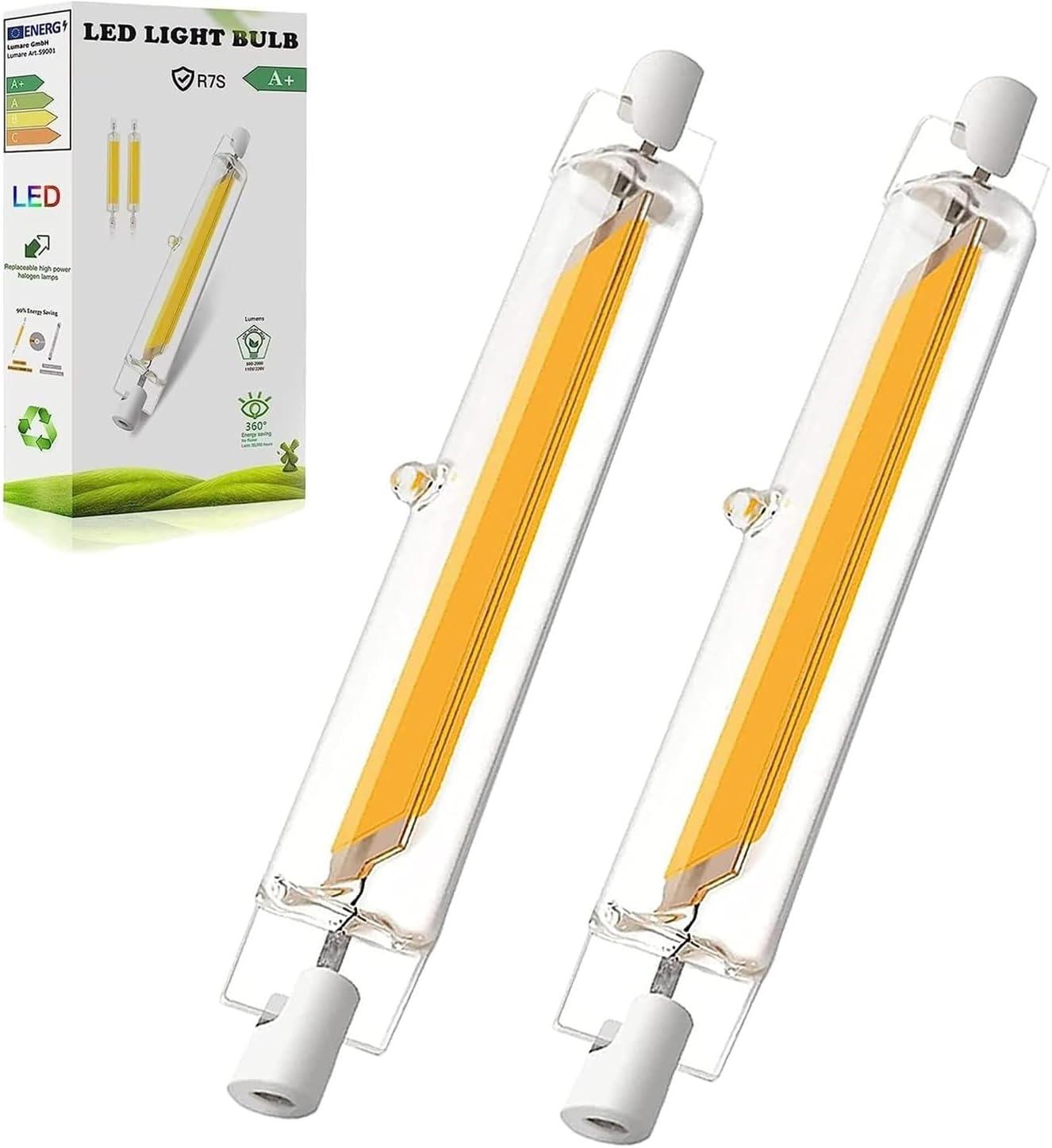 MJGFD R7s LED 78 mm 10 W 1000 lm dimmbar Warmweiß, 2er Pack