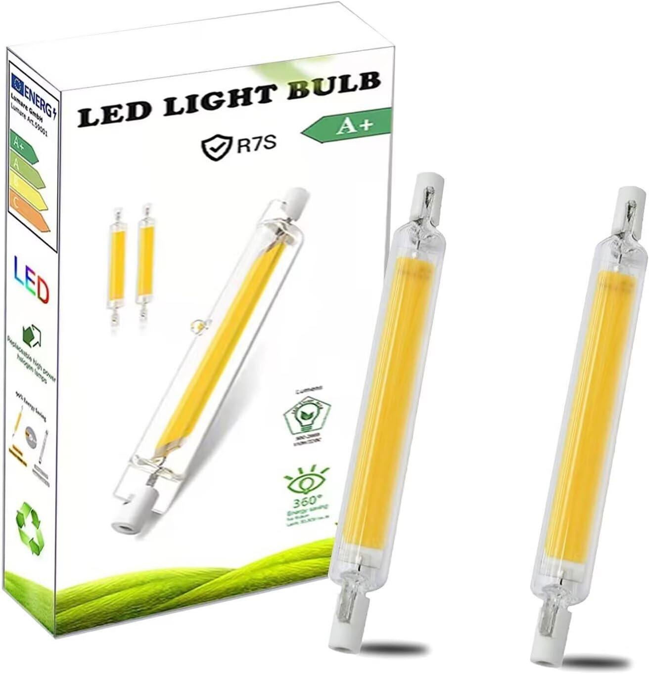 AEPOYU R7s LED 78 mm 10 W 1000 lm dimmbar Warmweiß