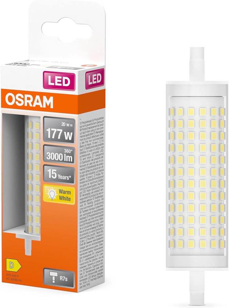 Osram Osram R7s 118 mm 20 Watt 3000 Lumen nicht dimmbar 1 Stück