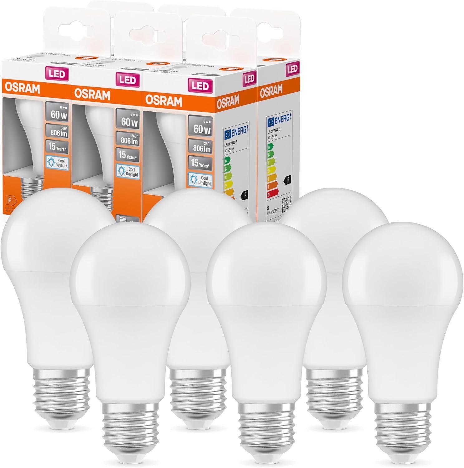 Osram Osram Classic A E27, 8,5 W, 806 lm, 6500 K, 6 Stück - Produktbild