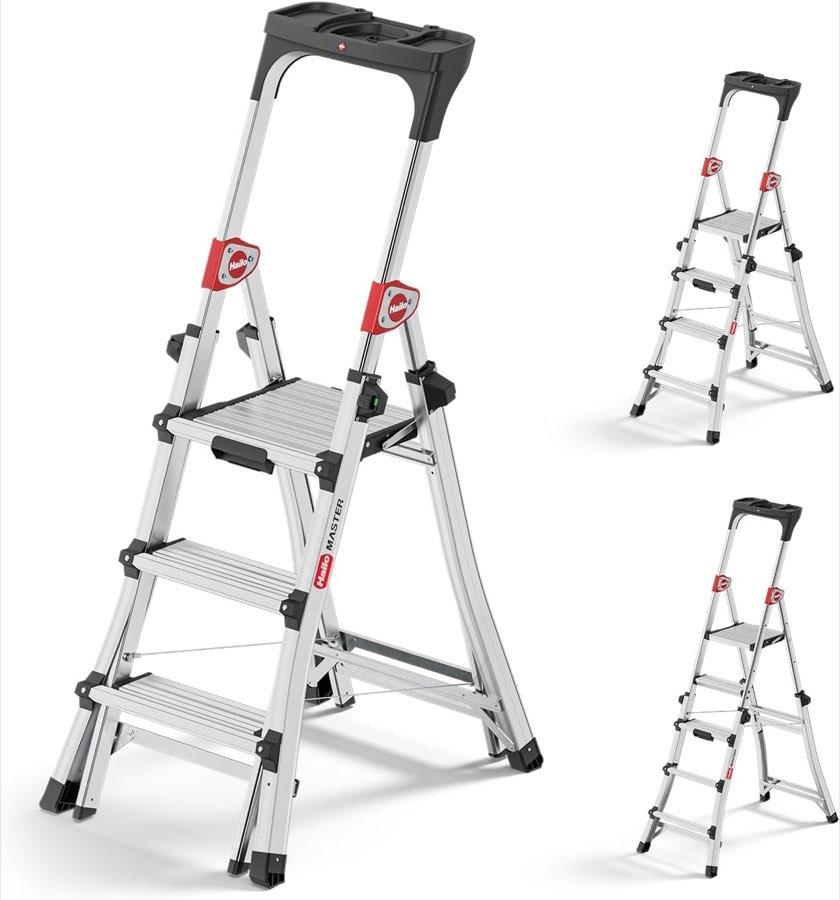 Hailo Master TL100 Teleskop-Stehleiter 3-in-1