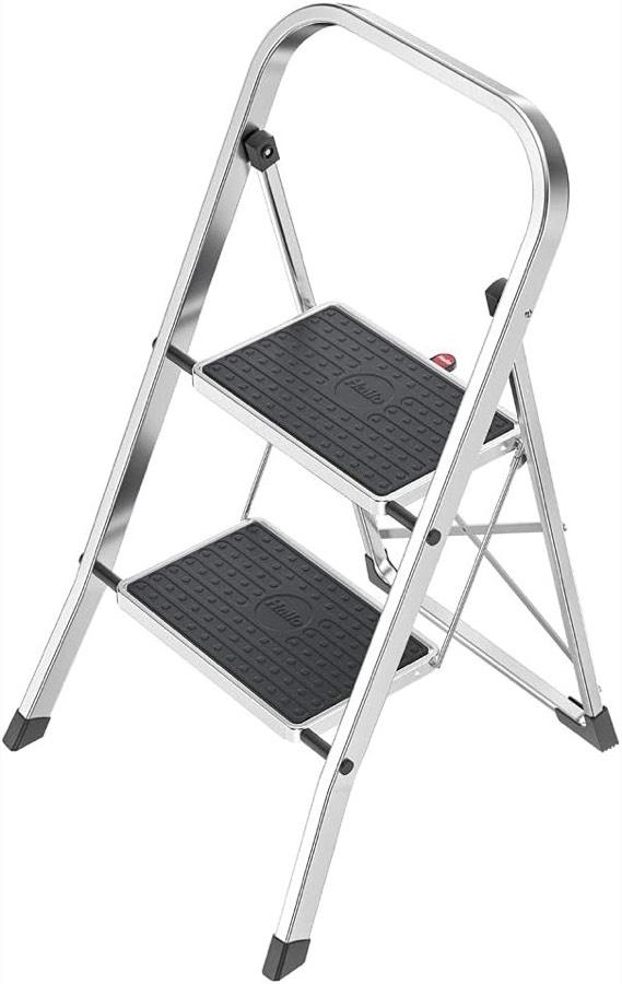 Trittleiter 2 Stufen – Testsieger Hailo K70 Alu-Klapptritt 2 Stufen