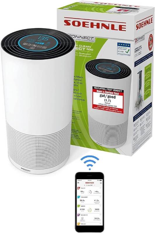 Soehnle Soehnle Airfresh Clean Connect 500 mit App und UV-C, CADR 300 m³/h