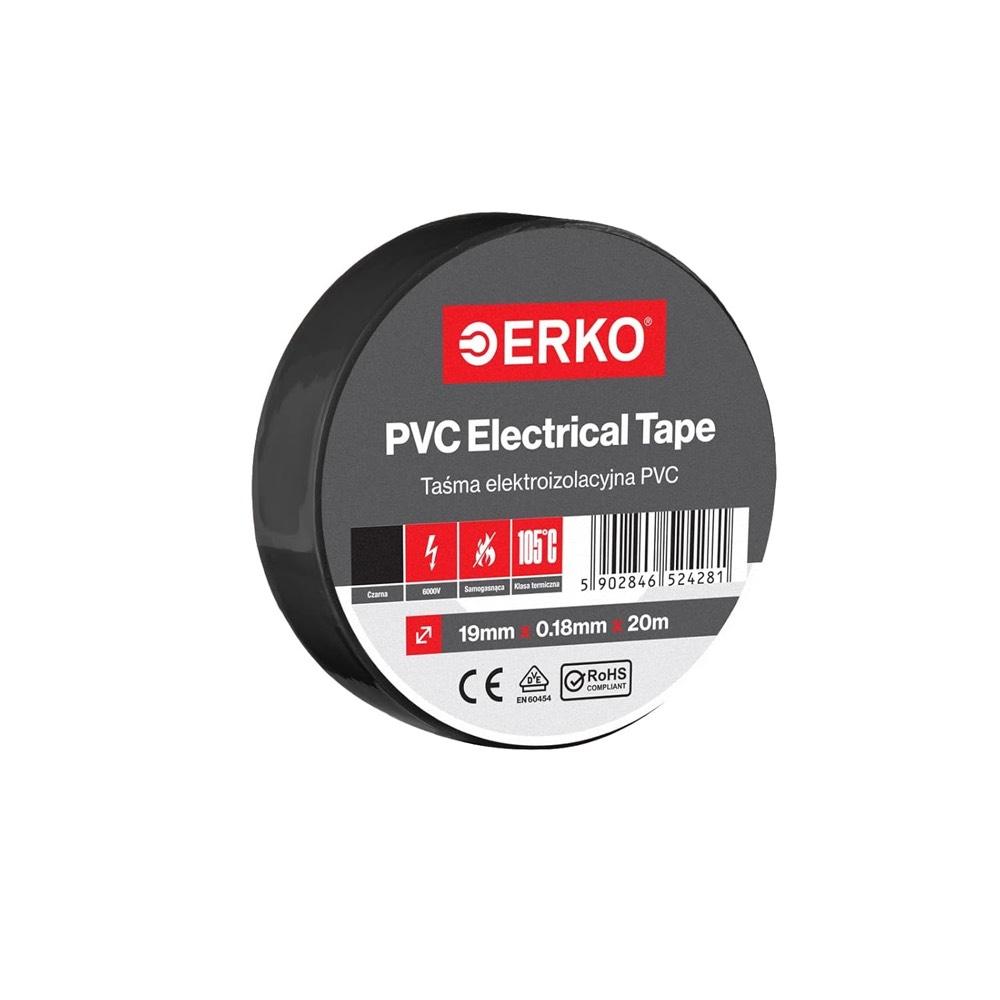 ERKO Isolierband Schwarz 19 mm × 20 m einzeln
