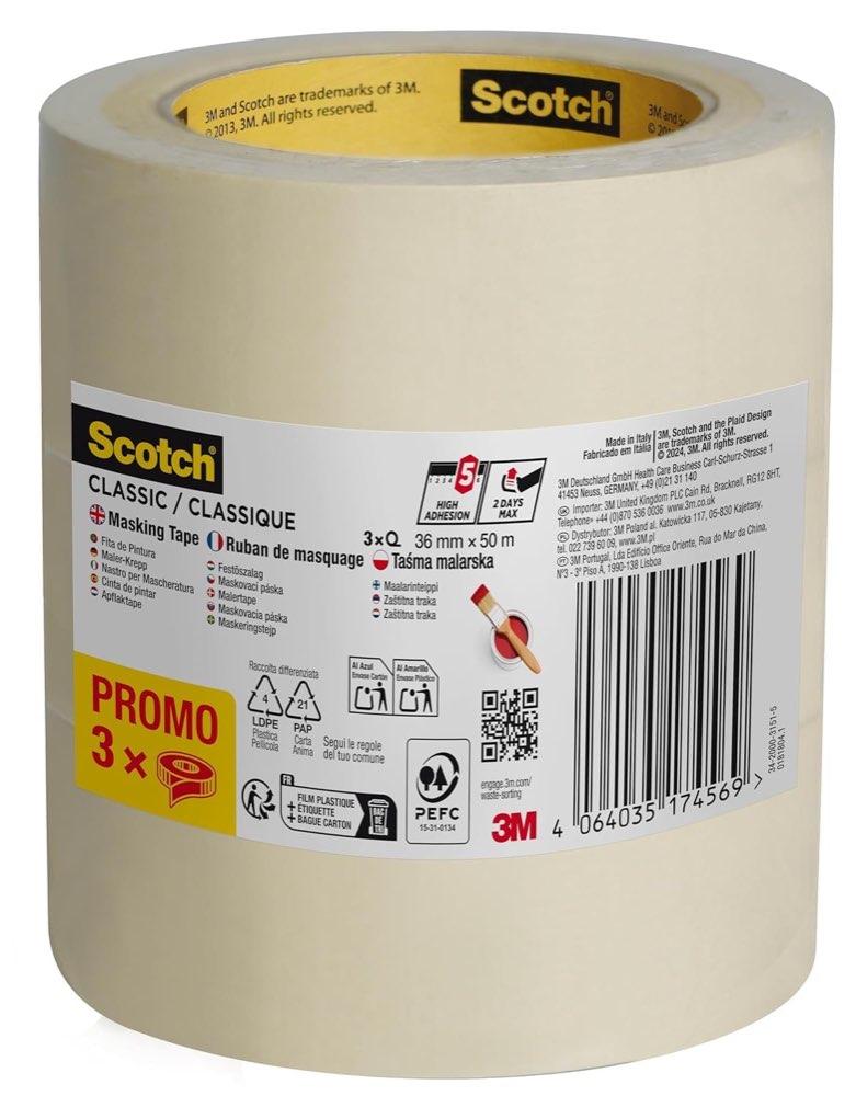 Scotch Kreppband Classic 3×36 mm × 50 m