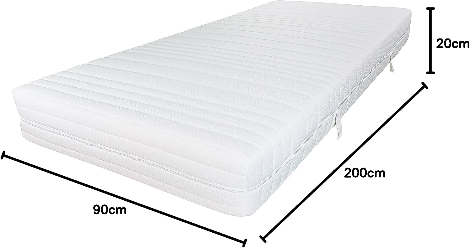 AM Qualitätsmatratzen Komfort, 90 × 200 cm, H3, 21 cm