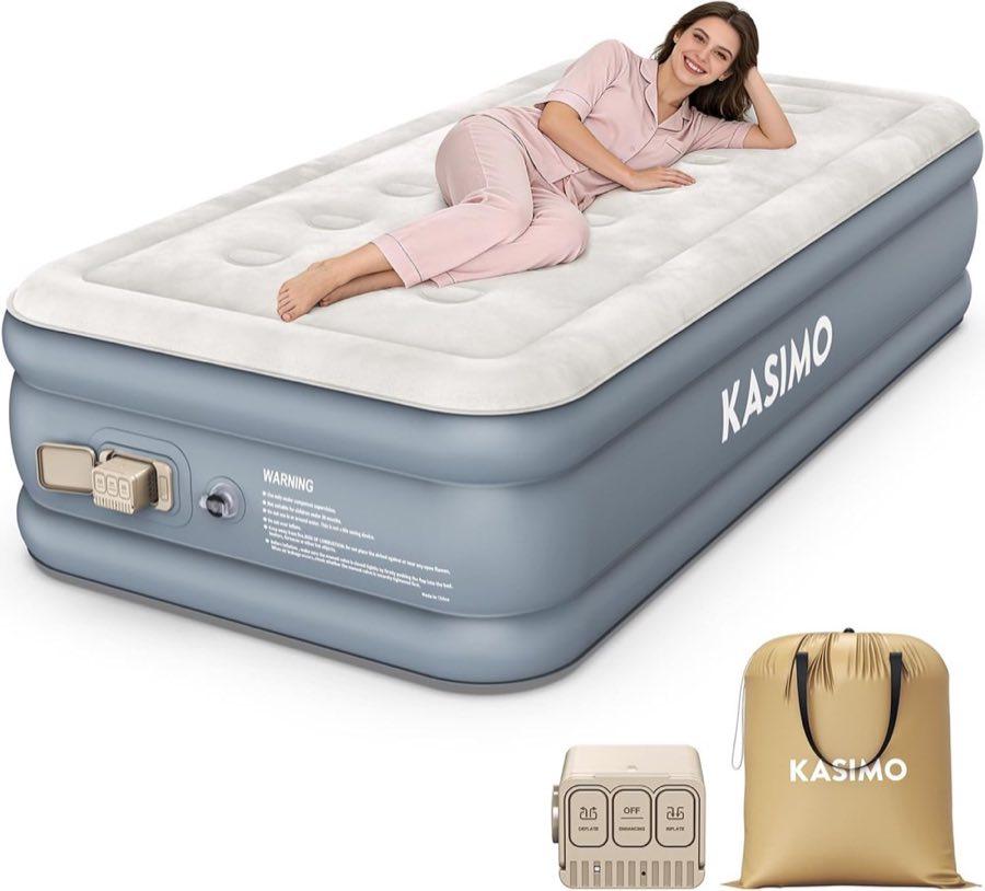 KASIMO Luftbett 1 Person 195×99×40 cm mit Akku-Pumpe