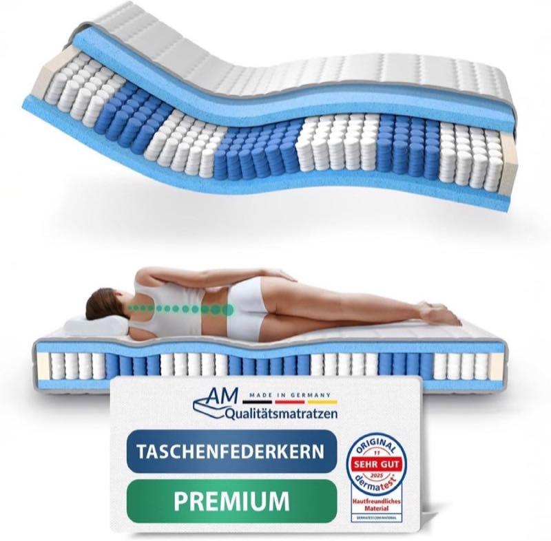 AM Qualitätsmatratzen AM Premium Taschenfederkern, H4