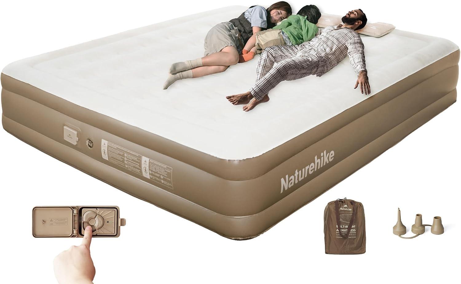 Naturehike Luftbett 200×180×38 cm mit Akkupumpe