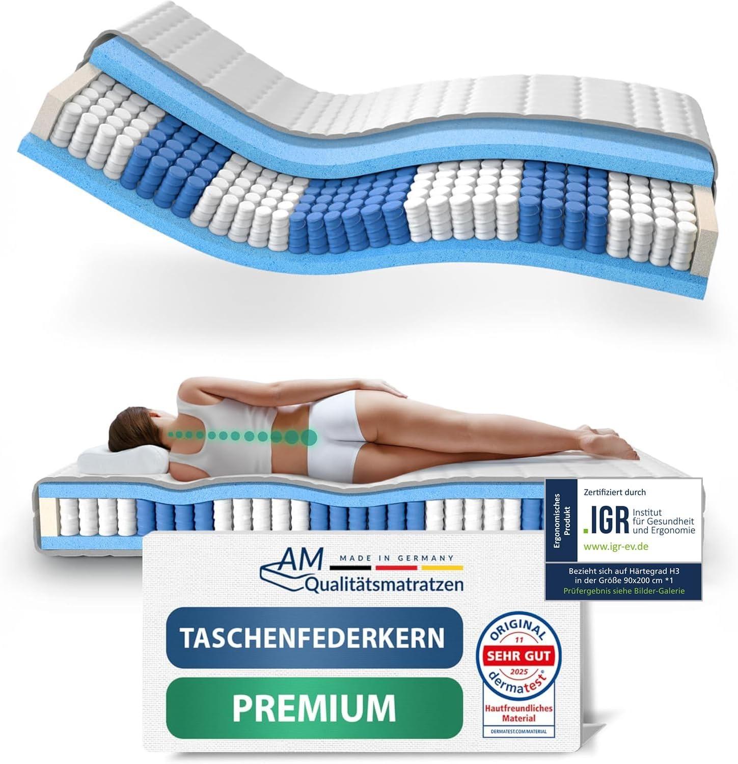 AM Qualitätsmatratzen AM Qualitätsmatratzen Premium H3 120×200