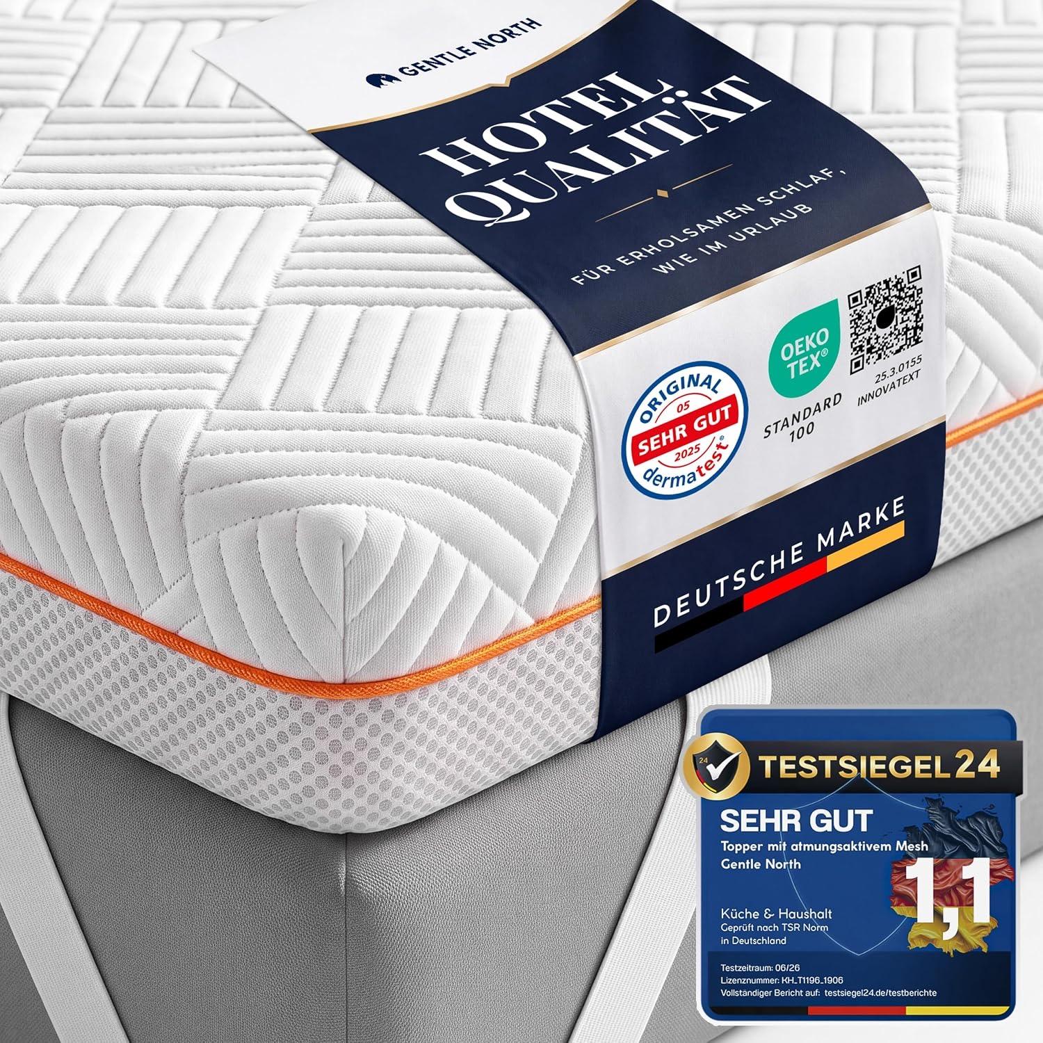 – Wendbarer Gel-Visco-Topper 80 × 200, 7 cm