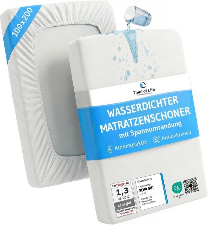 Third of Life Third of Life Matratzenschoner 100 × 200, wasserdicht mit Seitenwänden - Produktbild