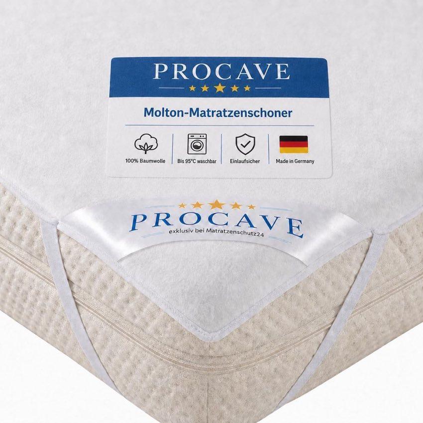 PROCAVE Molton-Matratzenschoner 200 × 200 cm
