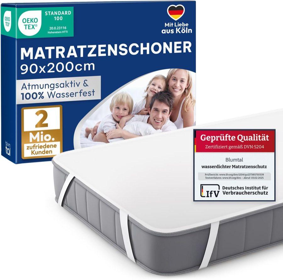 Blumtal Matratzenschoner 90 × 200, 80 % Baumwolle