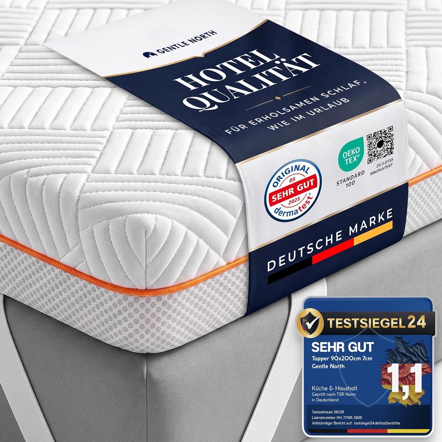 Gentle North Gel-Memory-Topper 100 × 200 cm, H4/H5