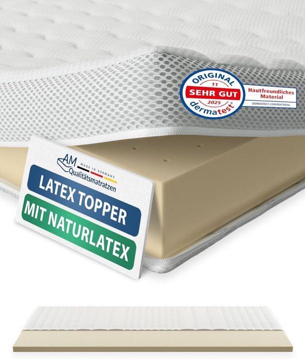 AM Qualitätsmatratzen AM Premium Latex-Topper 90×200 - Produktbild