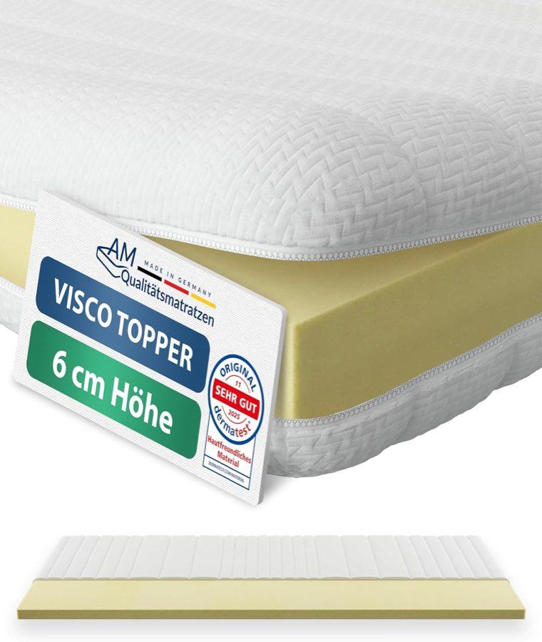 AM Qualitätsmatratzen Visco Topper 140×200 H2