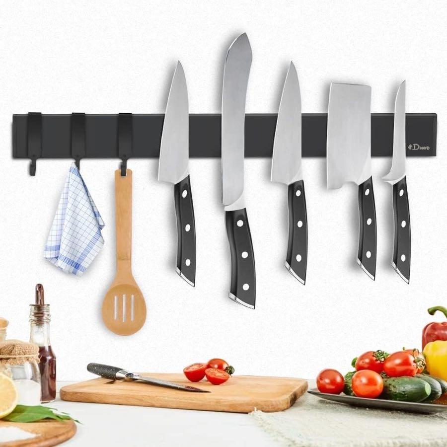 Dmore Magnetleiste 40 cm schwarz mit 3 Haken
