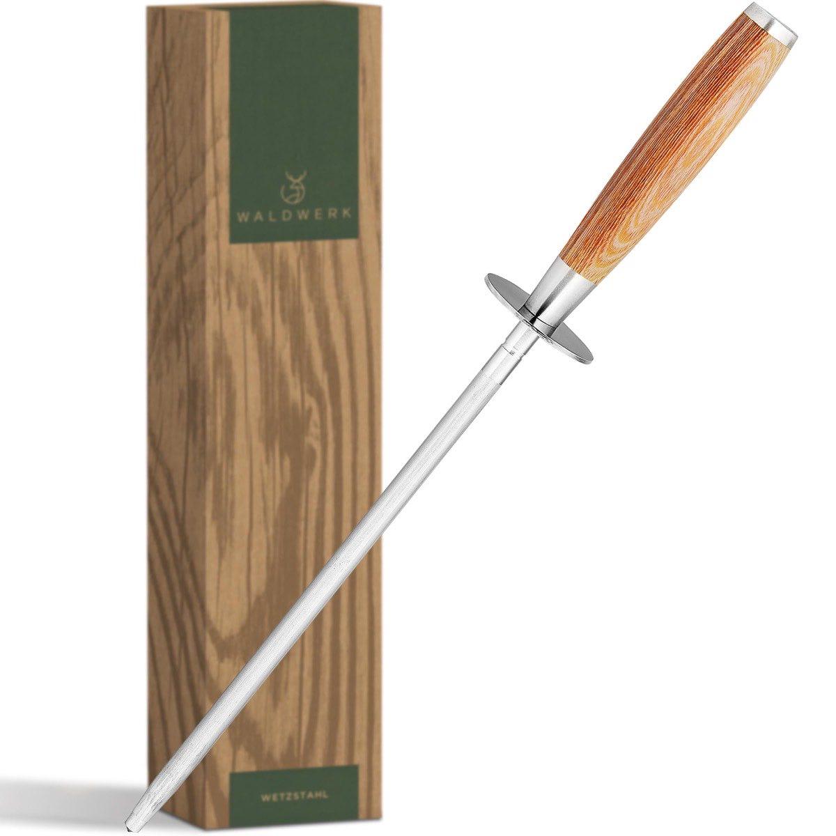 WALDWERK Premium Wetzstahl Holzgriff