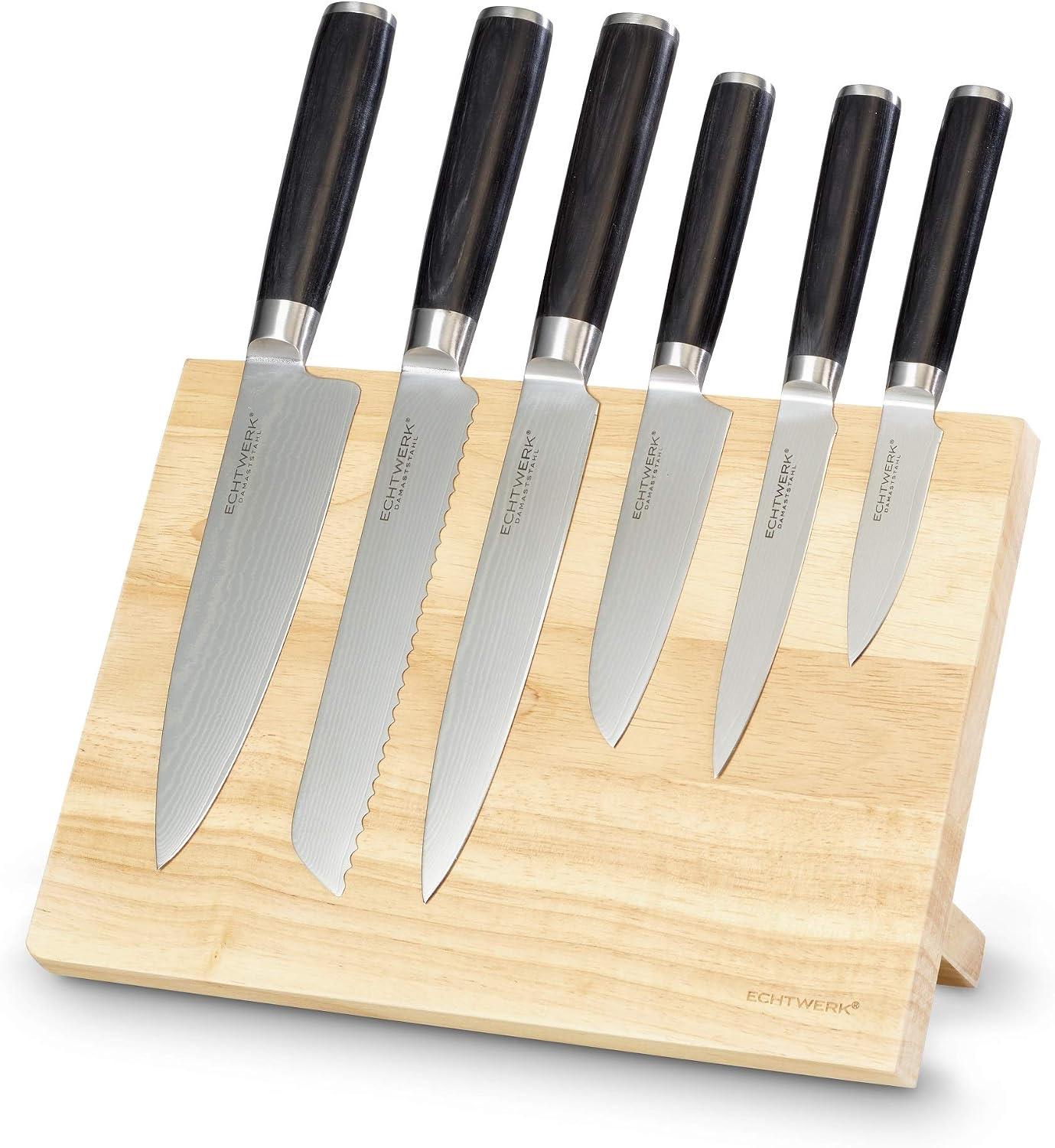 ECHTWERK Damastmesser Set 7-teilig mit Brotmesser