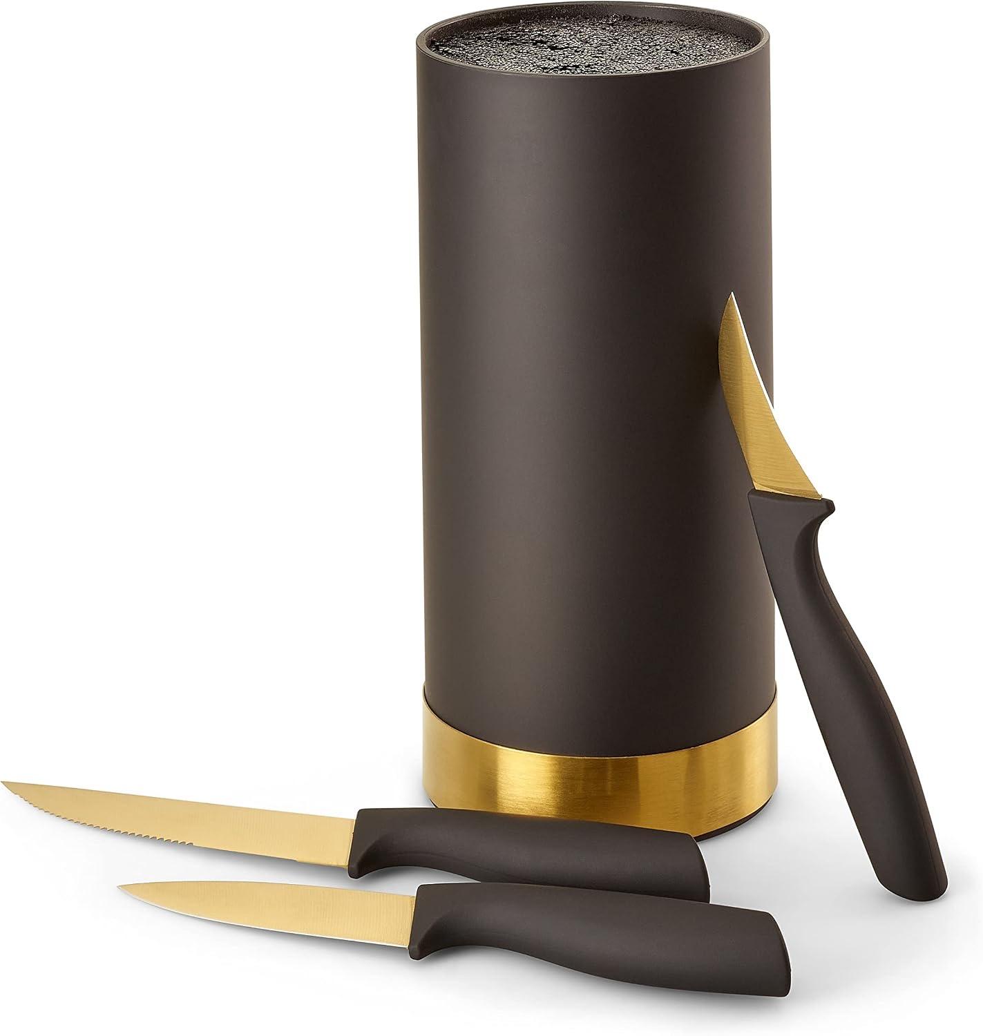ECHTWERK Messerblock 4-teilig Gold-Edition