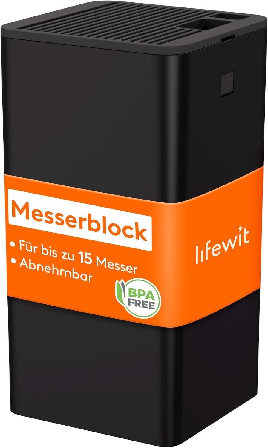 Lifewit Kunststoff-Messerblock 15er