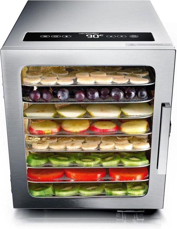 Arendo Edelstahl Dörrautomat 8 Fächer