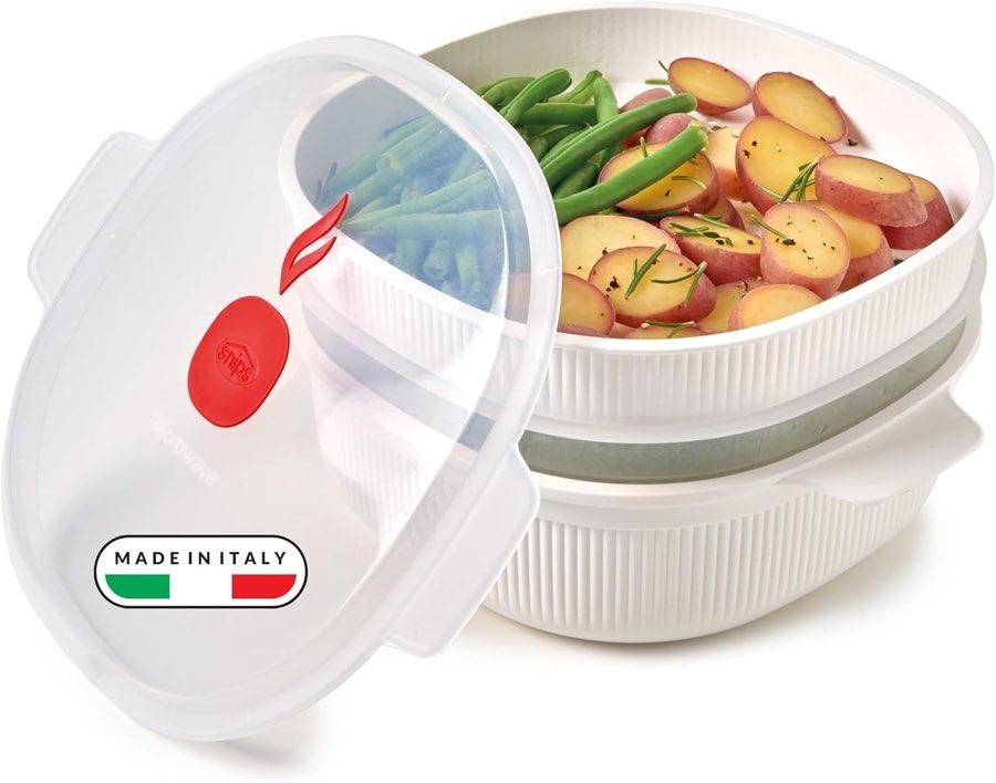 Snips Dampfgarer Weiß 4 l mit 2 Tabletts