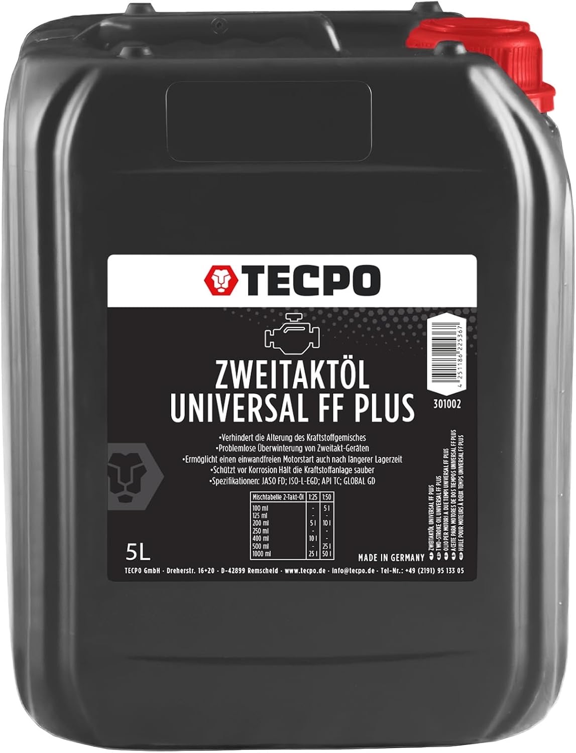 TECPO Zweitaktöl Universal FF Plus, 5 L