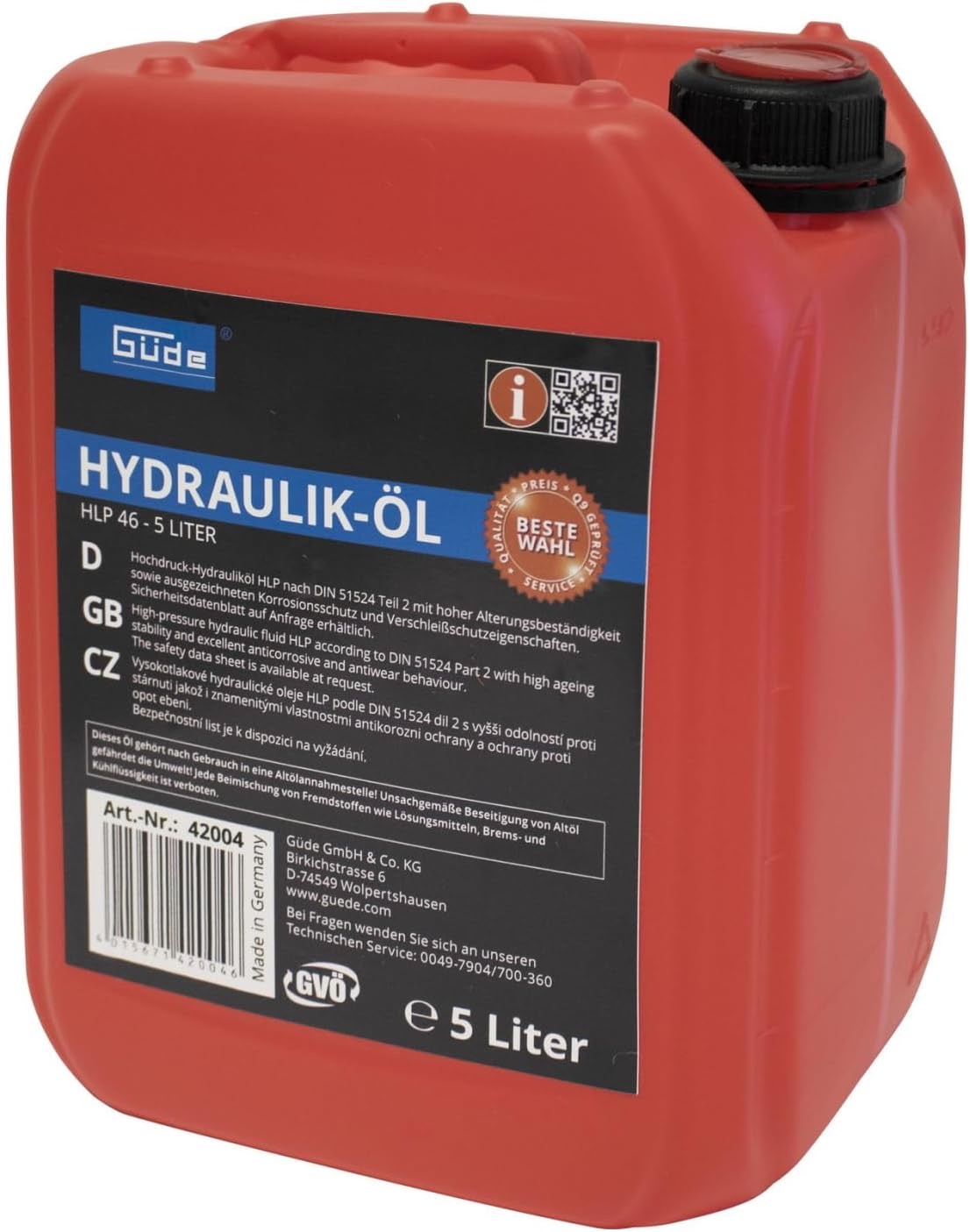 Güde Hydrauliköl HLP 46, 5 l