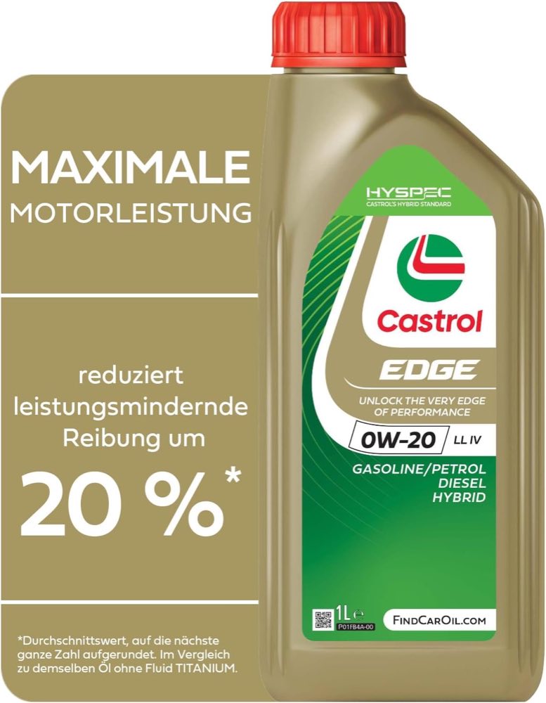 Castrol Edge 0W-20 LL IV, 1 l